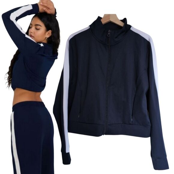 Garage navy white striped track suit size L - Picture 1 of 8